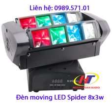 Đèn moving led spider 8x3w